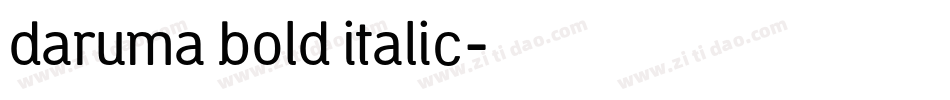 daruma bold italic字体转换
